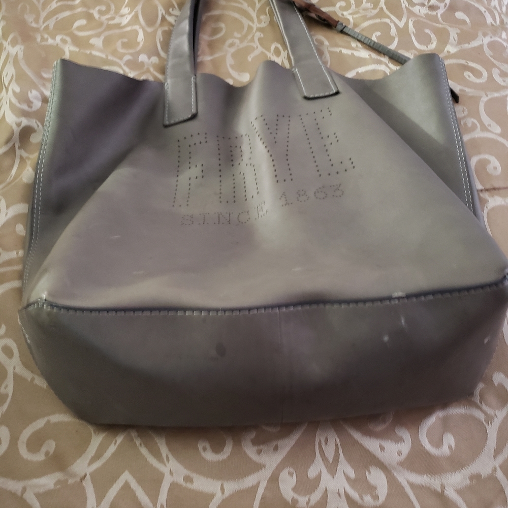 FRYE Gray leather tote